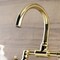 Kingston Brass KS2172RKX Bridge Bathroom Faucet with Push Pop-Up, Polished Brass KS2172RKX - alternate 5